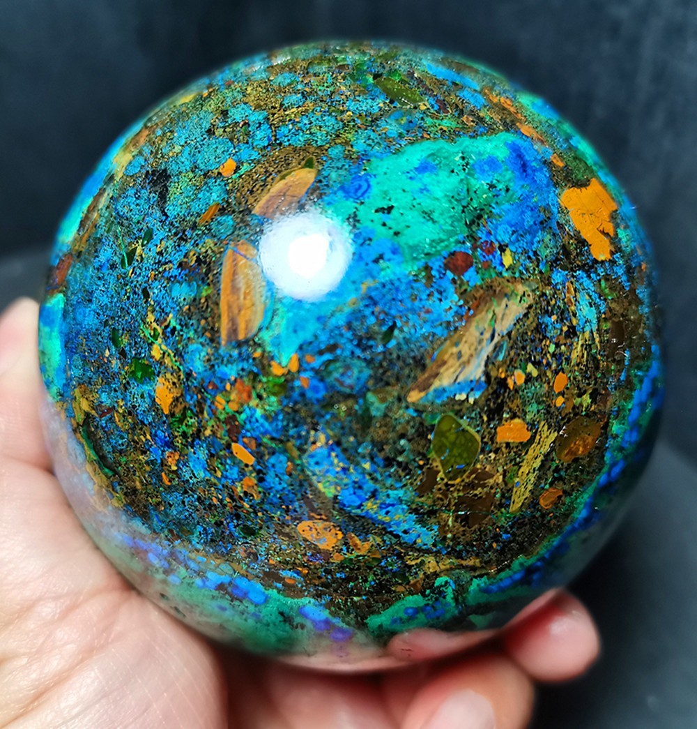 Rare 732.8G Natural Blue Copper Ore Phoenix Stone Agate Symbiotic Healing A49