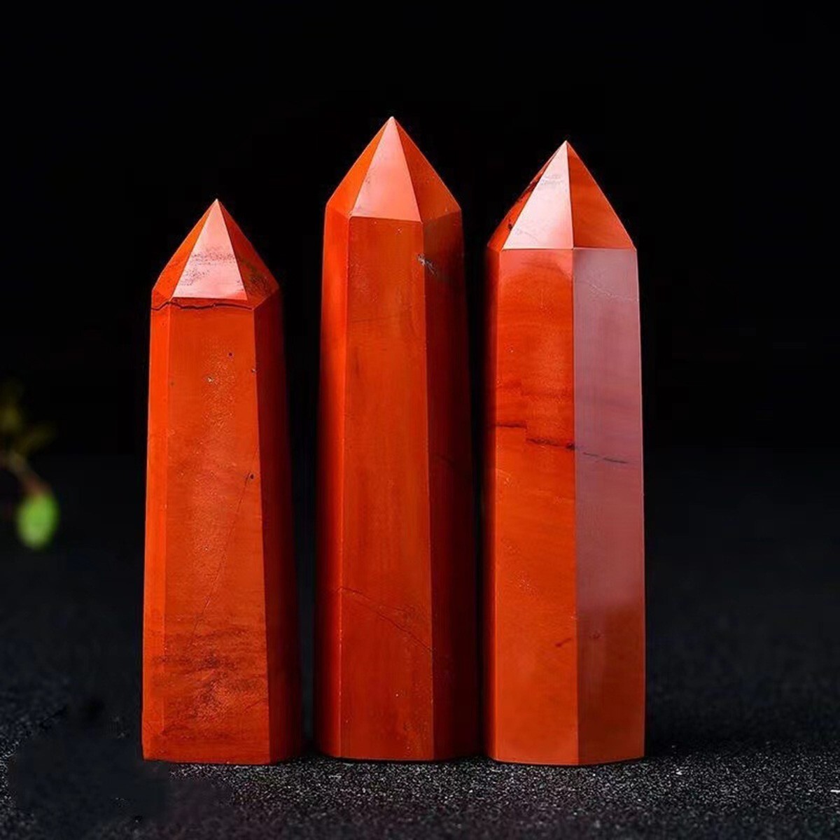 3.15″-3.54″ Natural Red Jasper Crystal Tower Healing Crystal Obelisk Energy Gift