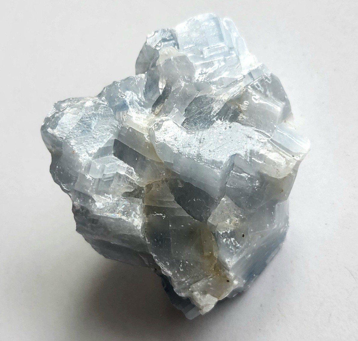 2″ 63g Natural Blue Calcite Crystal Cabinet Display Specimen