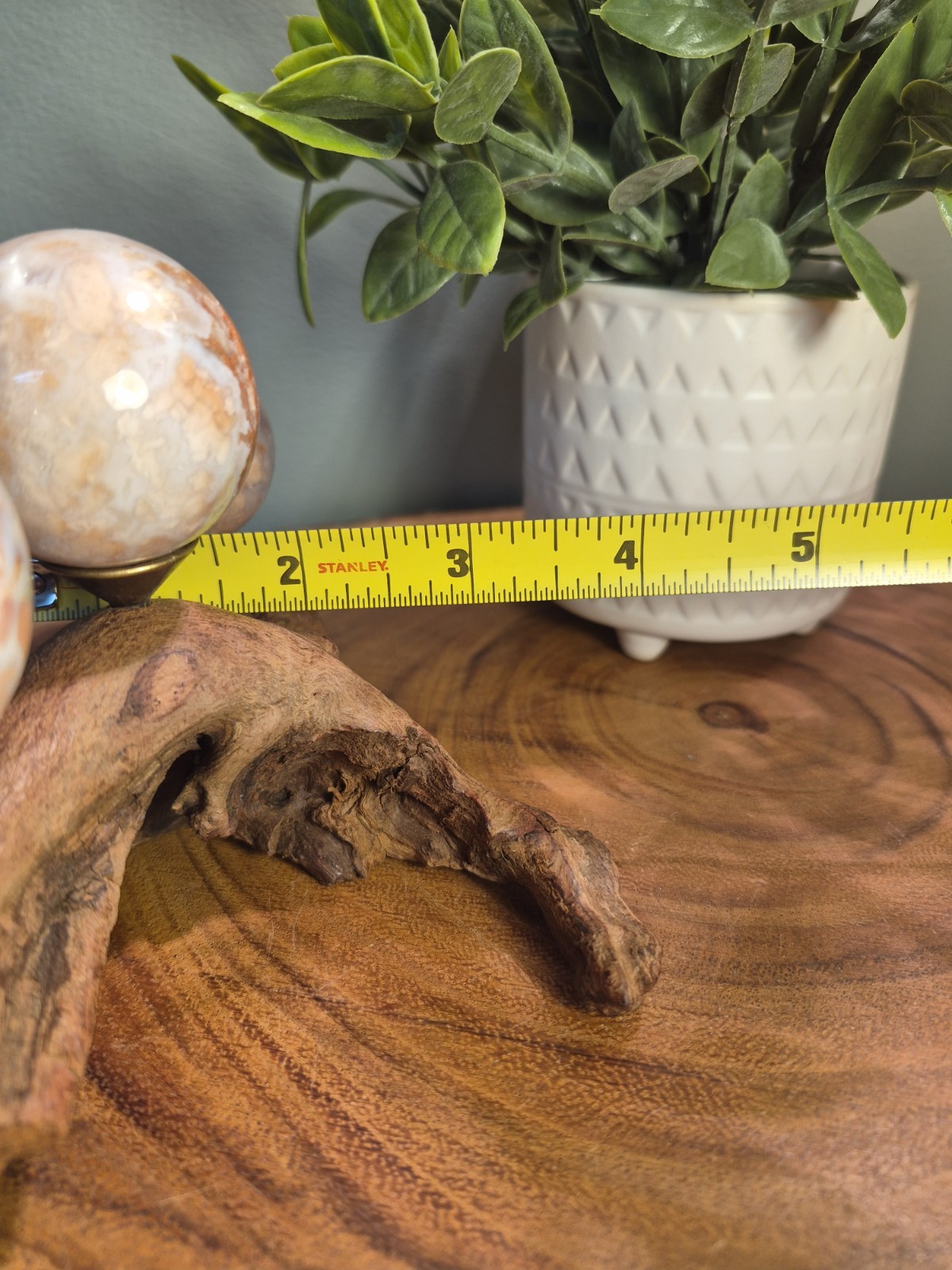 Drift Wood Stand Holds 3 Sm-Med Spheres