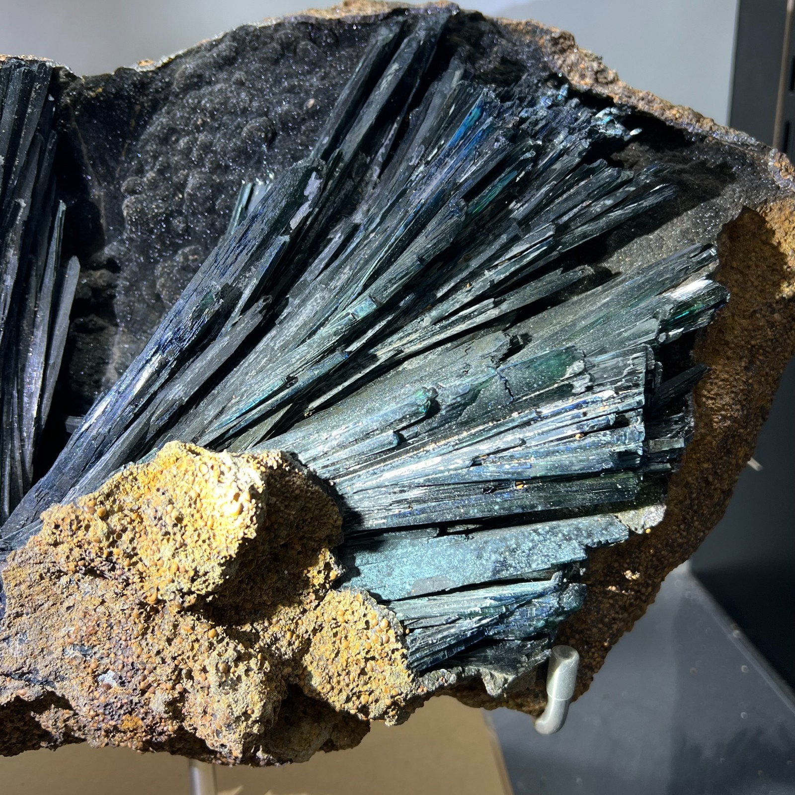12.78lb Natural Vivianite Rough Quartz Crystal Blue Iron Ore Cluster Specimen