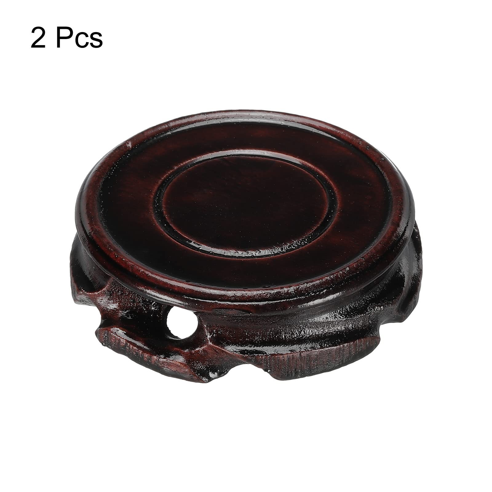 Wooden Stand Holders Displays Base 70mm Diameter Black for Vase Bonsai Stone …