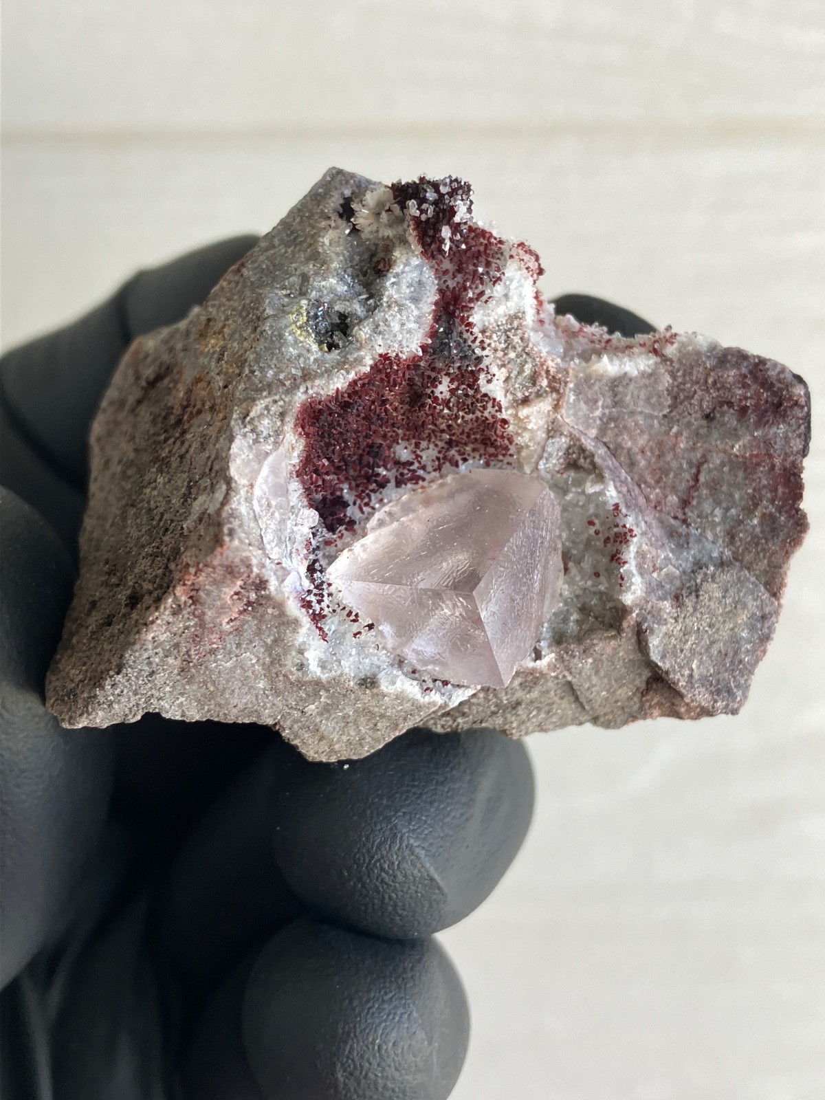 Fluorite “Red Pocket” 2007-2008 “Rare” U.V. Ojuela Mine, Mapimi, Durango, Mexico