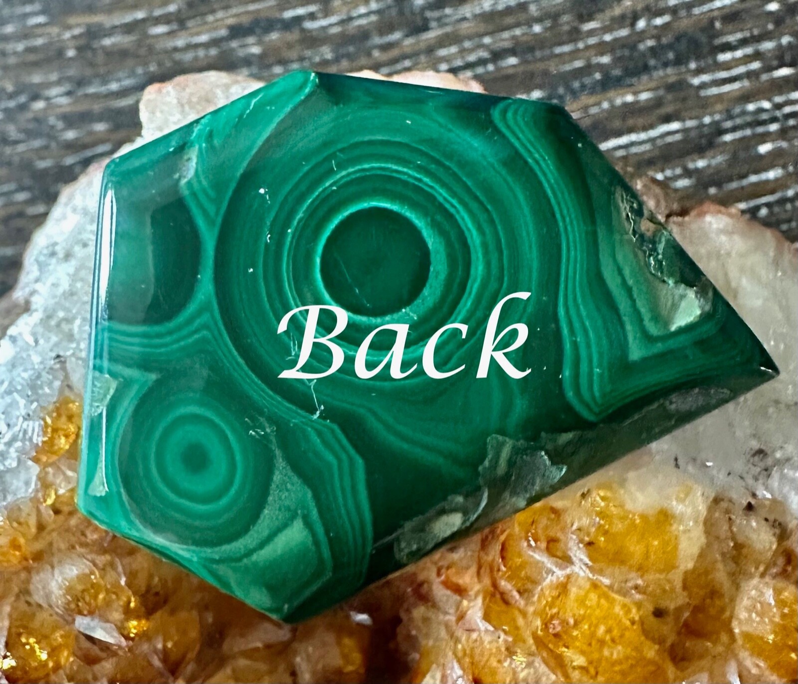 Stunning Malachite Slab – 55mm x 40mm – Excellent Bullseye Pattern