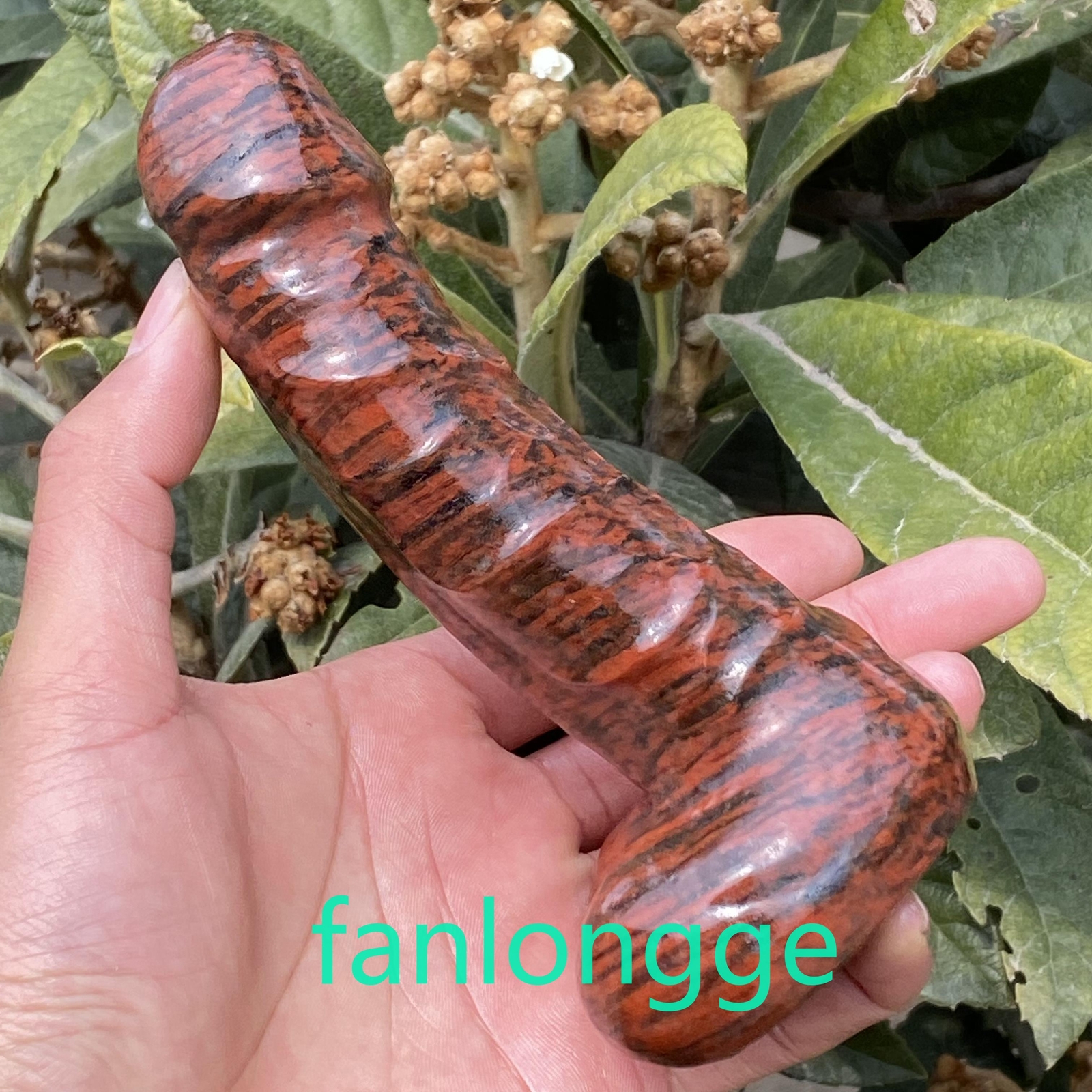 6in Wholesale Natural Sesame red male penis Quartz Crystal Carved Figurines 1pc