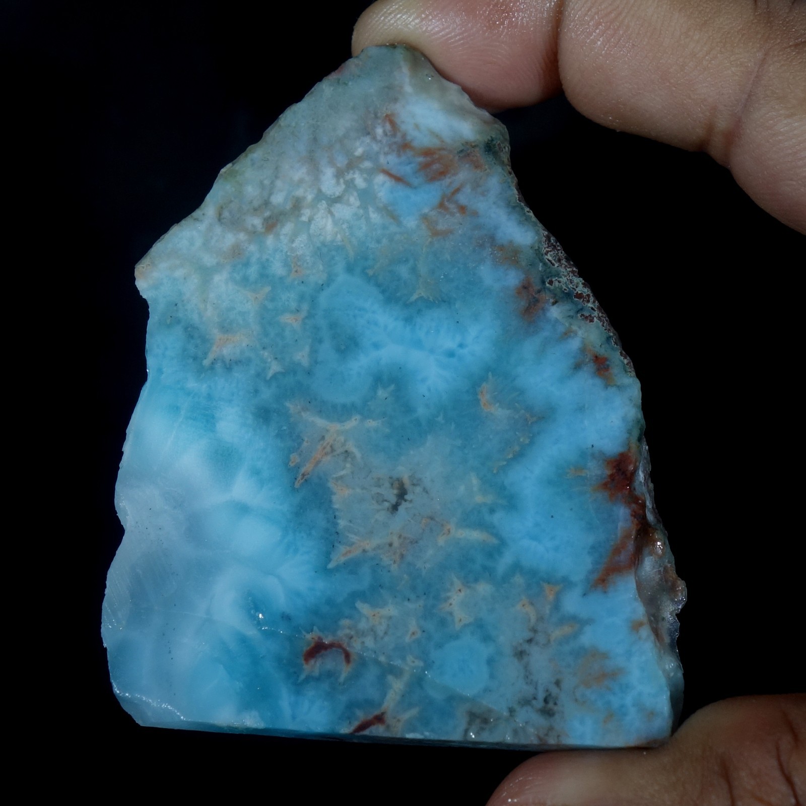 Dominican Republic 190.20 Cts Natural Sky Blue Larimar Raw Rough Healing Crystal