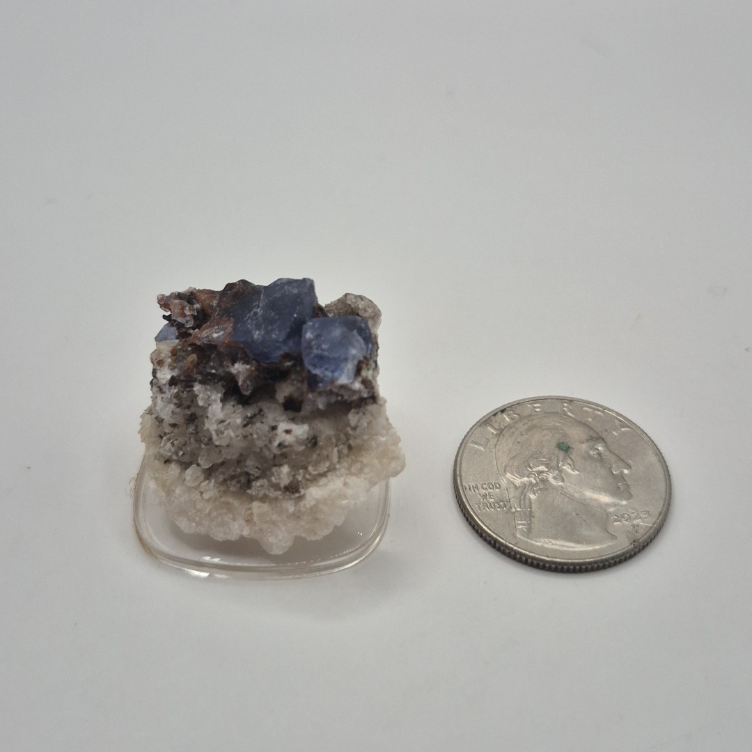 Estate! Blanchard Mine Blue Cubic Fluorite Mineral Specimen Bingham NM Thumbnail