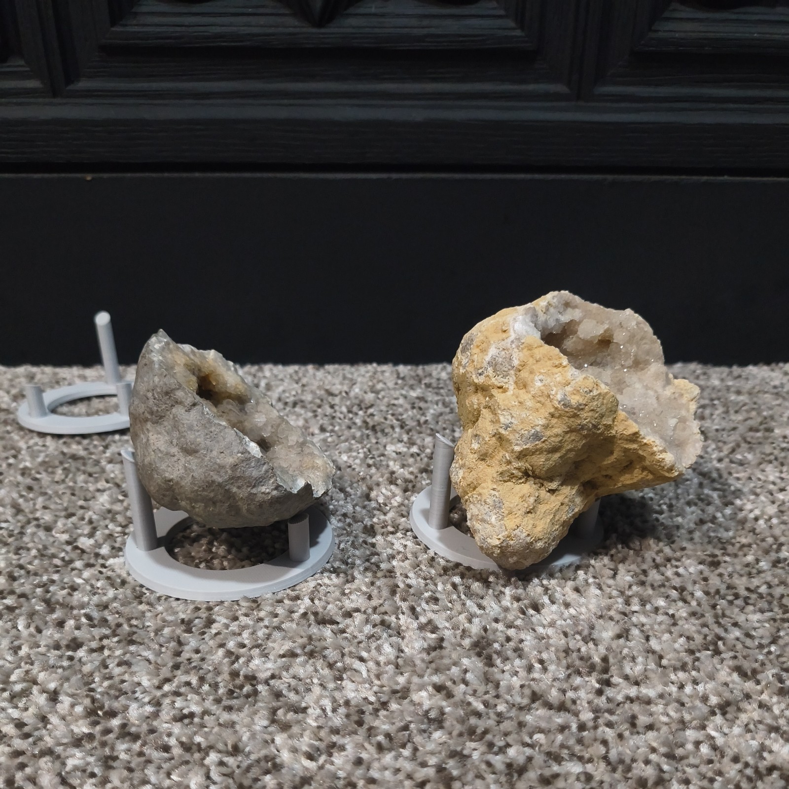 Geode Crystal Display Stand Set of 3 ring holder 3D Printed