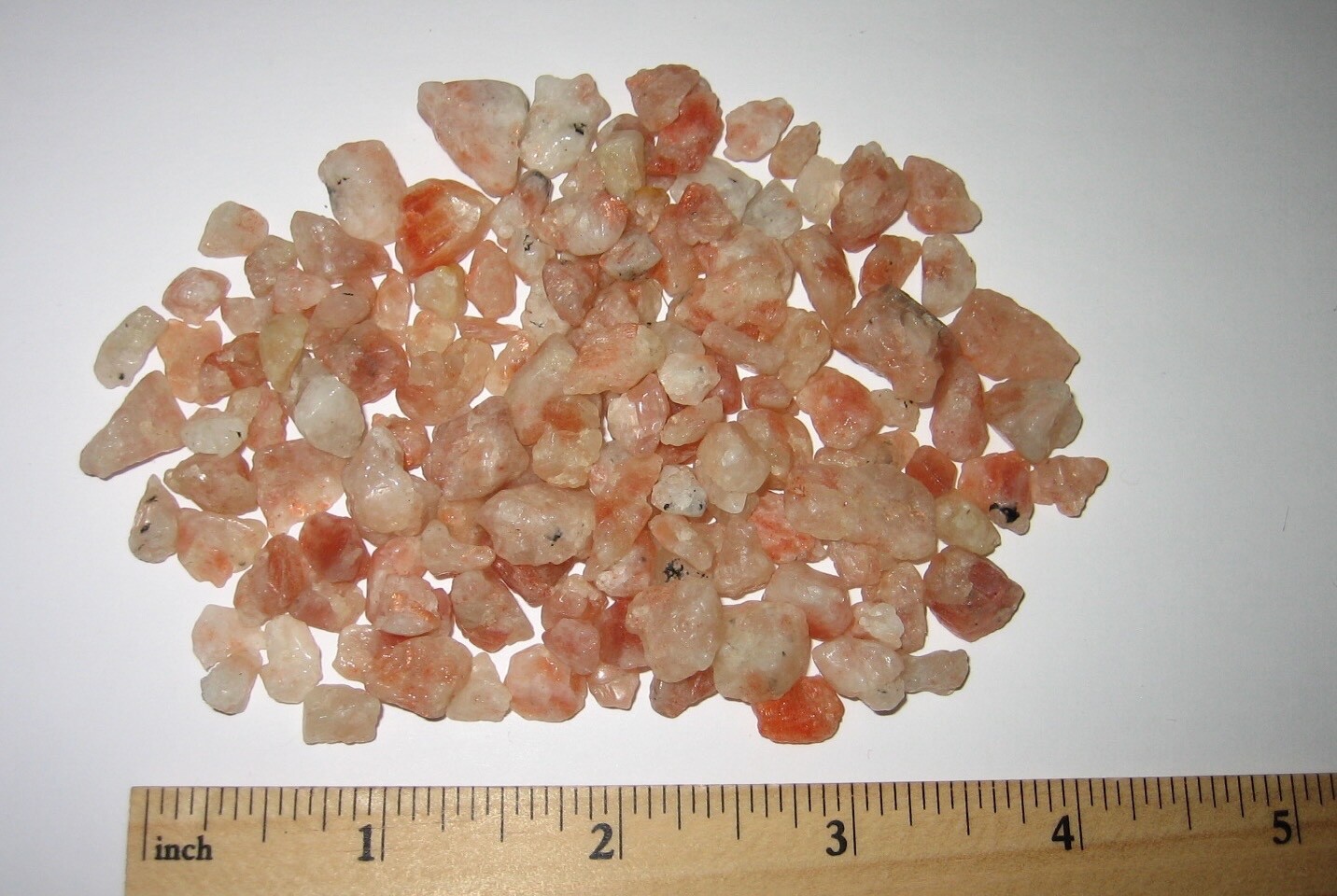 147 TUMBLED SMALL 0.2″-0.6″ SUNSTONE NATURAL STONE MINERALS INDIA ~ 69.1grams *3
