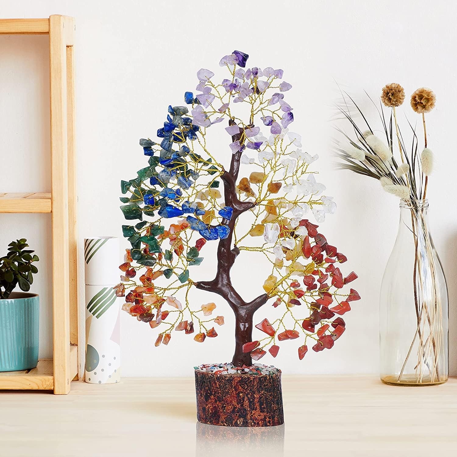 YATSKIA 7 Chakra Tree of Life – Crystals and Healing Stones | Birthday Gifts | C