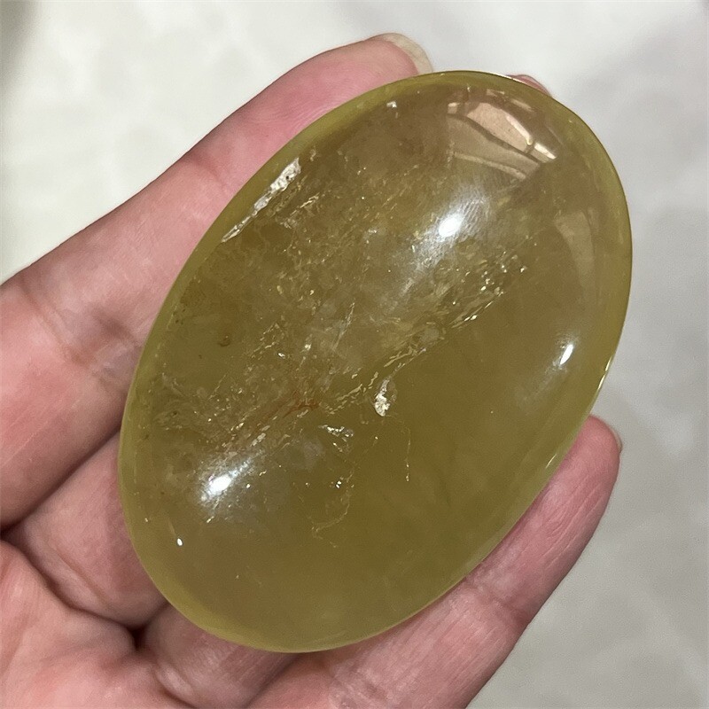 TOP Wholesale Natural Citrine Quartz Palm Stone Quartz Crystal Reiki Healing 1PC