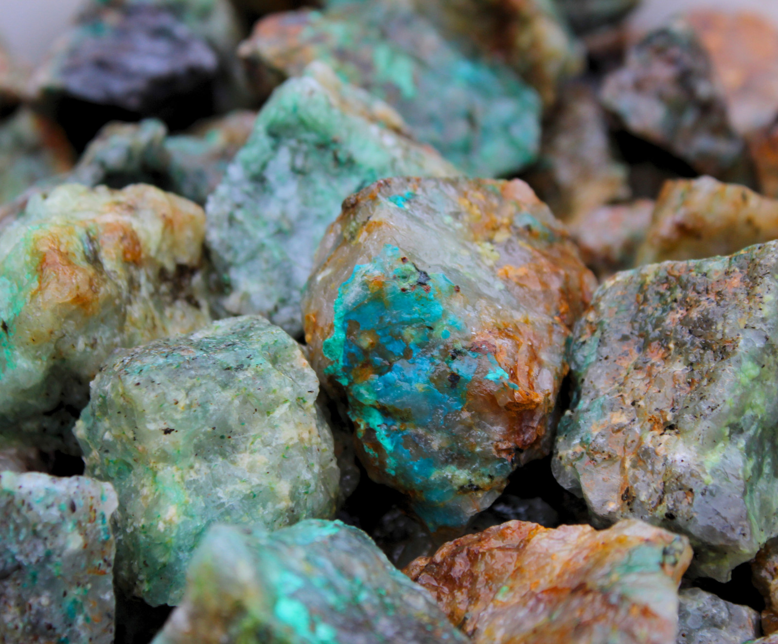 Chrysocolla – Rough Rocks for Tumbling – Bulk Wholesale 1LB options