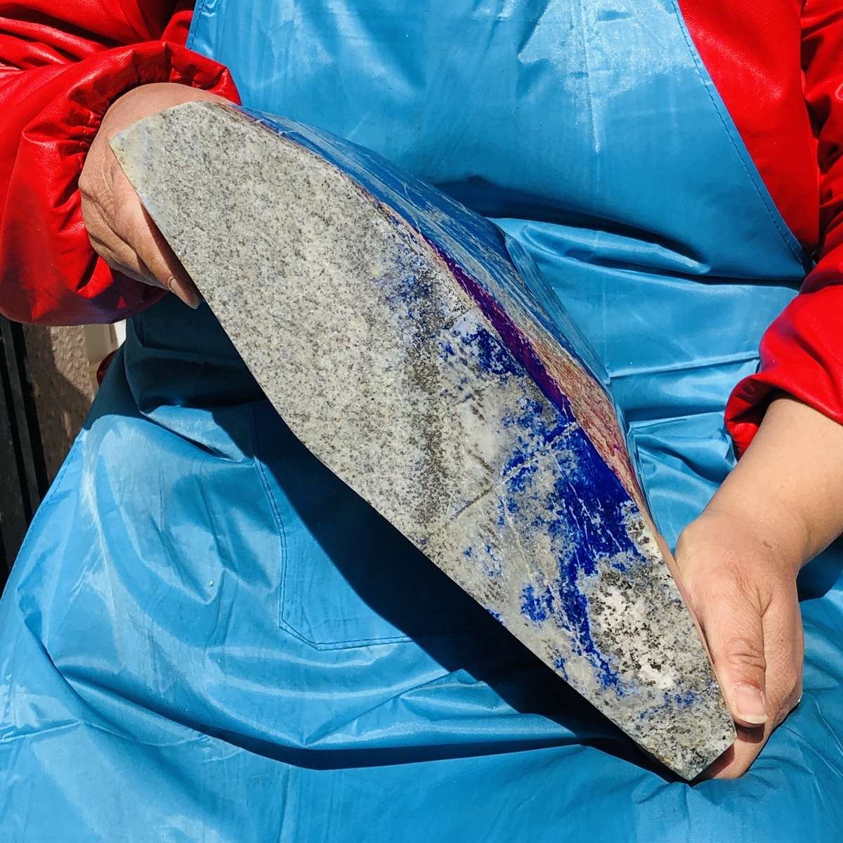 20.34LB Natural Stone Lapis Lazuli Freeform Polished Crystal Mineral Specimen