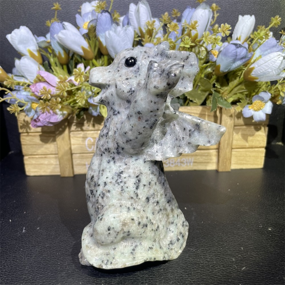 2.4LB 6.6″ Natural Creek Jasper Baby Dragon Decor Mineral Crystal Heal Gift