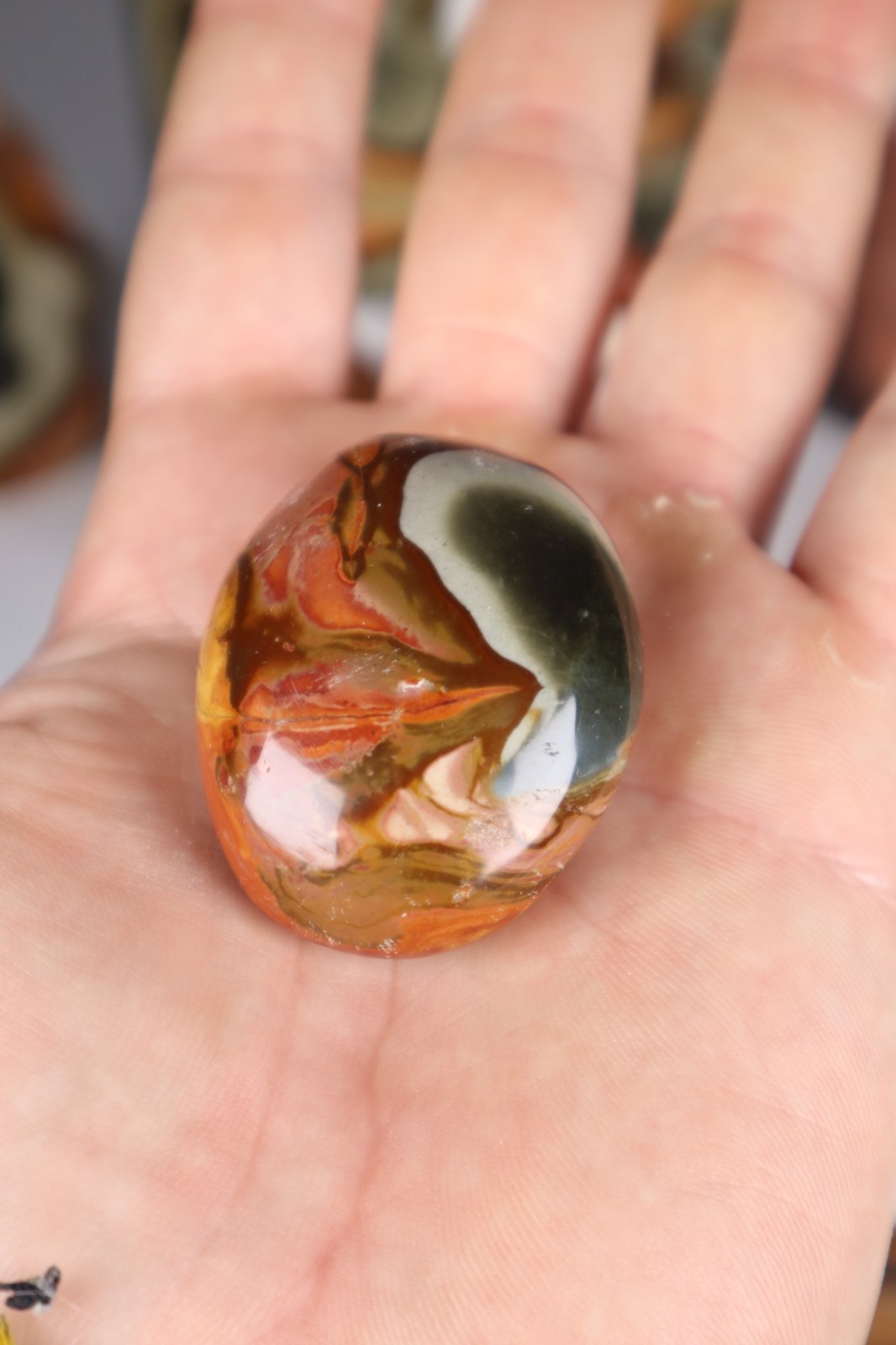 3.3kg POLYCHROME JASPER Freeforms Flames Palm Stones Crystal Collection bundle