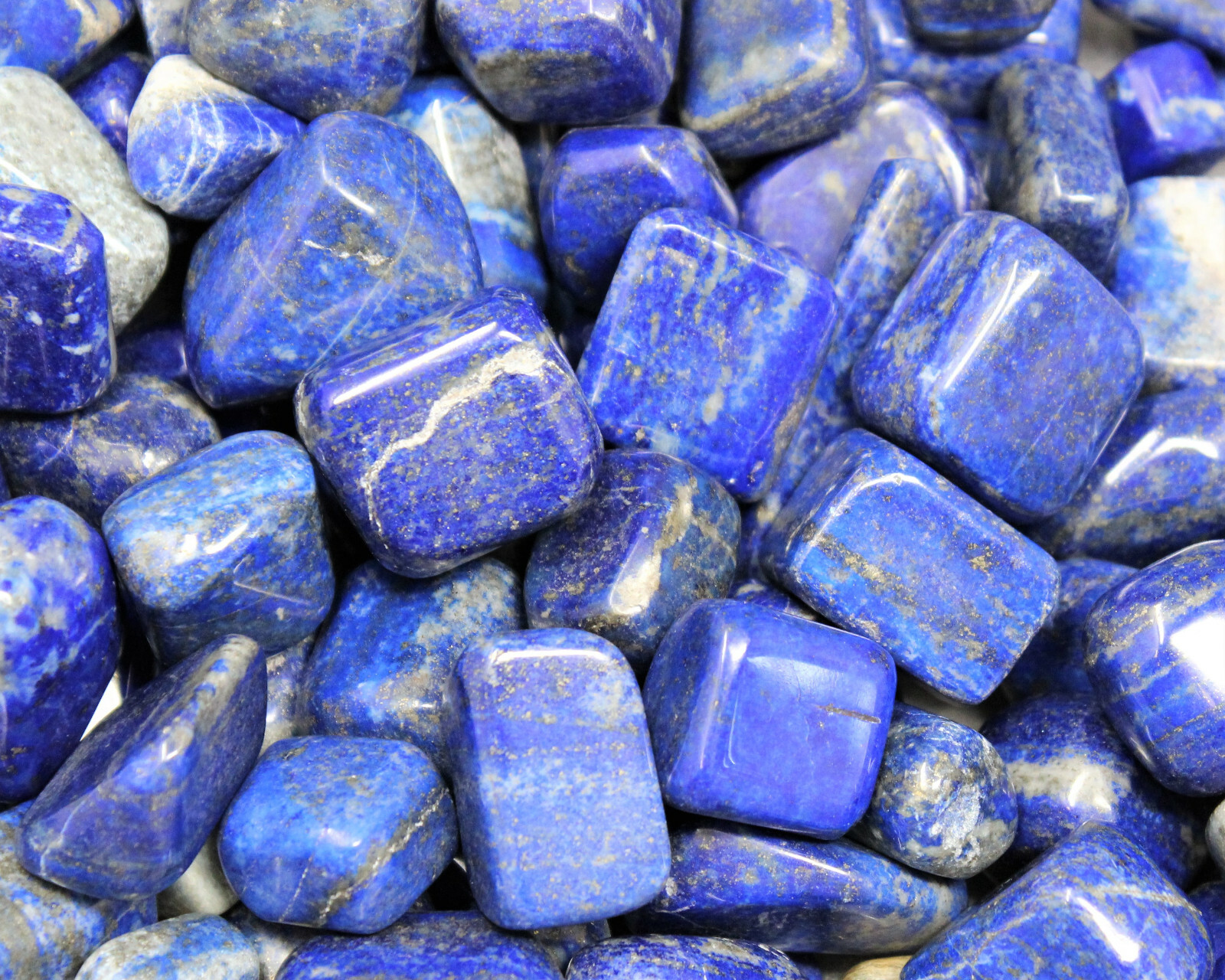 Lapis Lazuli Tumbled Stone: 2 Premium ‘A’ Grade Large Tumble Stones