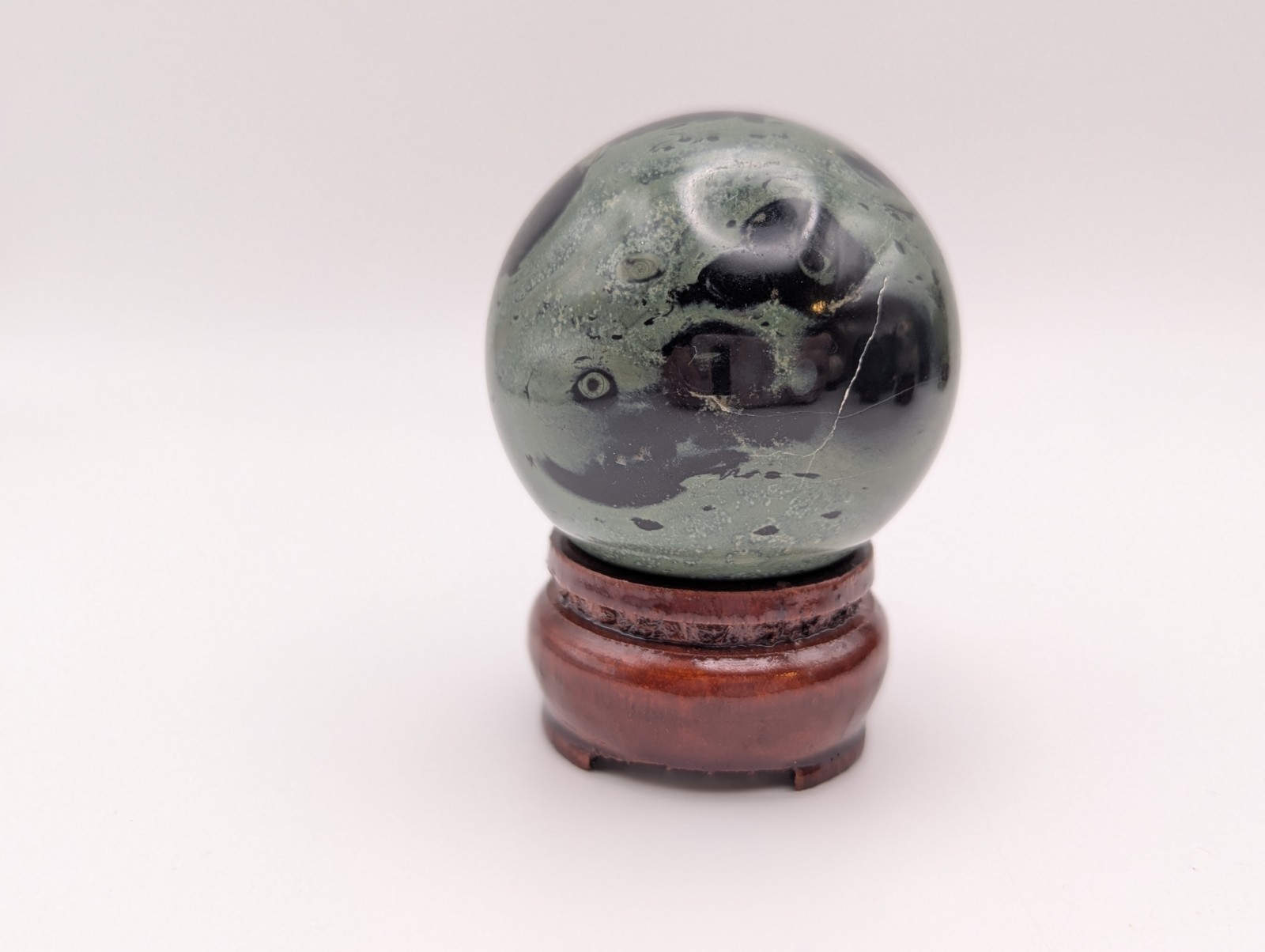 50mm Crocodile Kambaba Jasper Crystal Sphere & Stand (Madagascar) US Seller