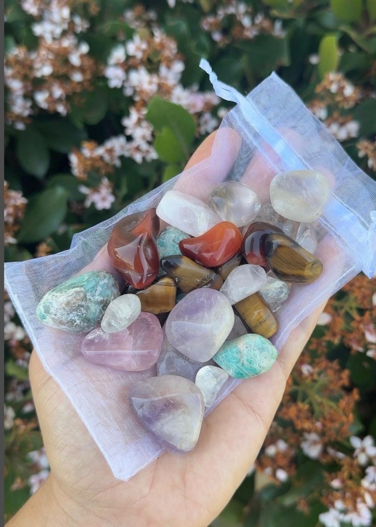 Bulk Wholesale Lot 1/2 Pound Tumble Crystals – Mixed, Carnelian, Tigers eye, ETC