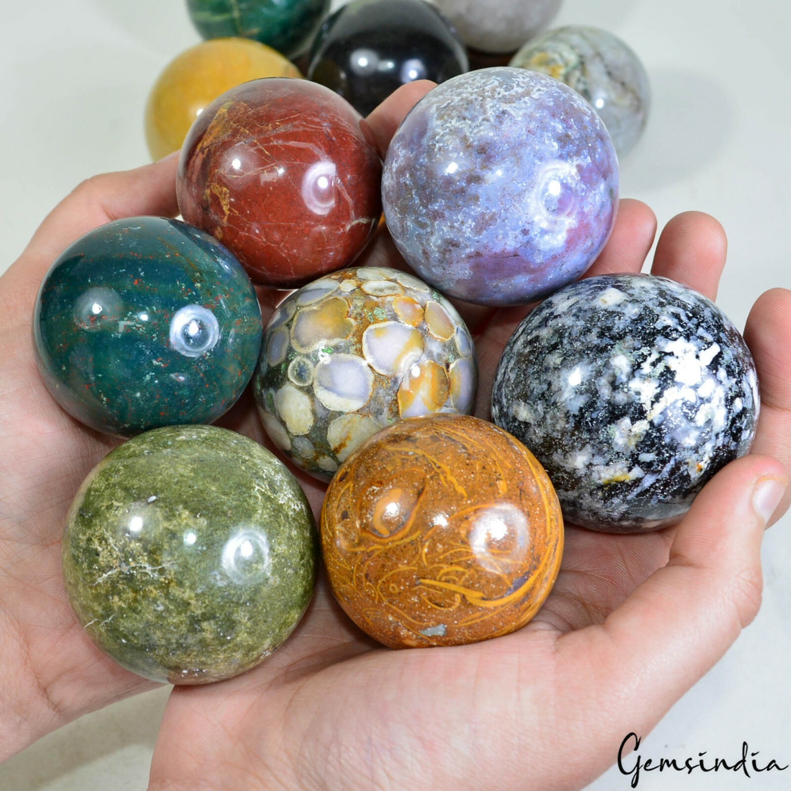 2.4 Kilo Natural Untreated Multi Gemstone Healing Crystal Sphere Ball With Stand