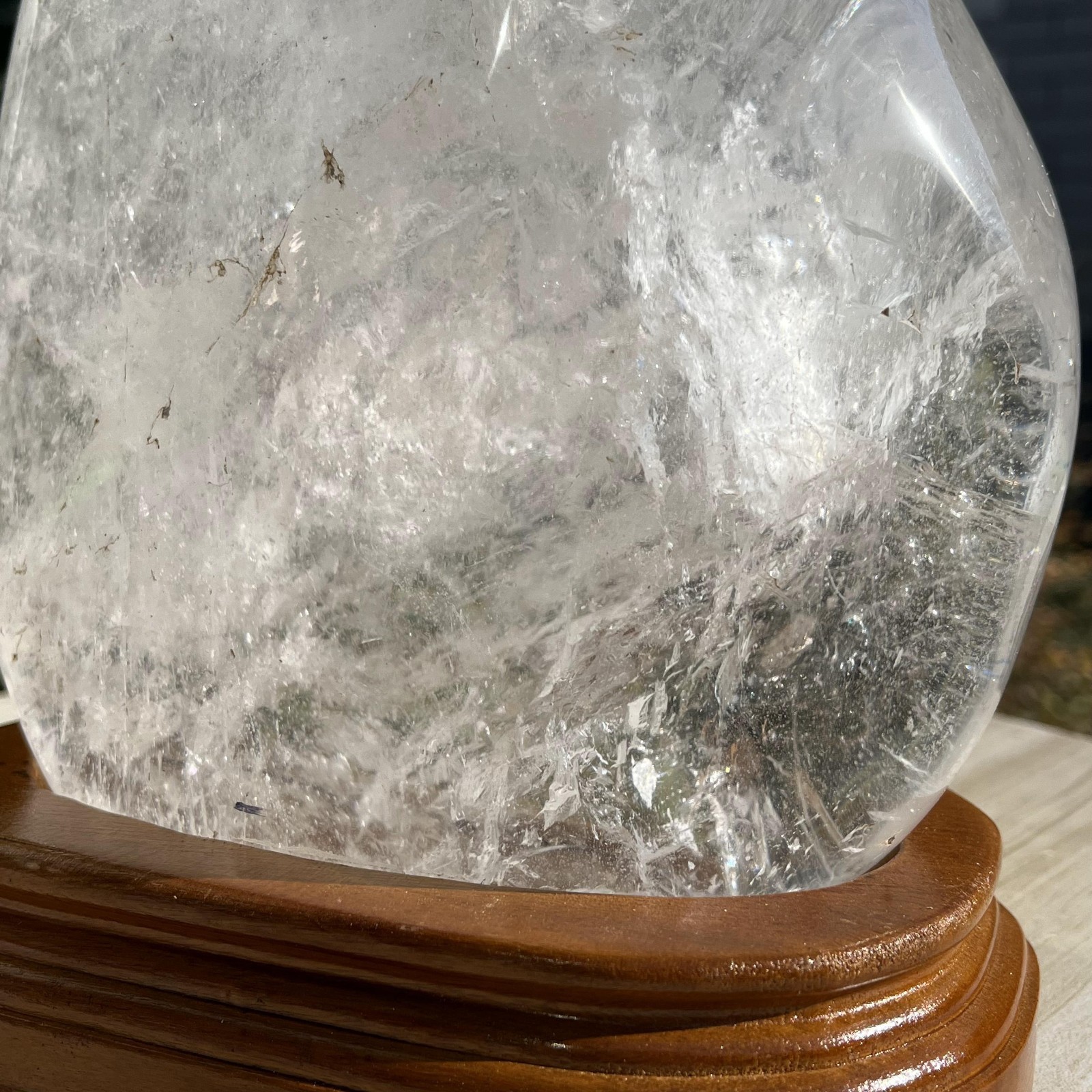 5600g Large Natural Clear Quartz Freeform Cystal Mineral Specimen +Stand