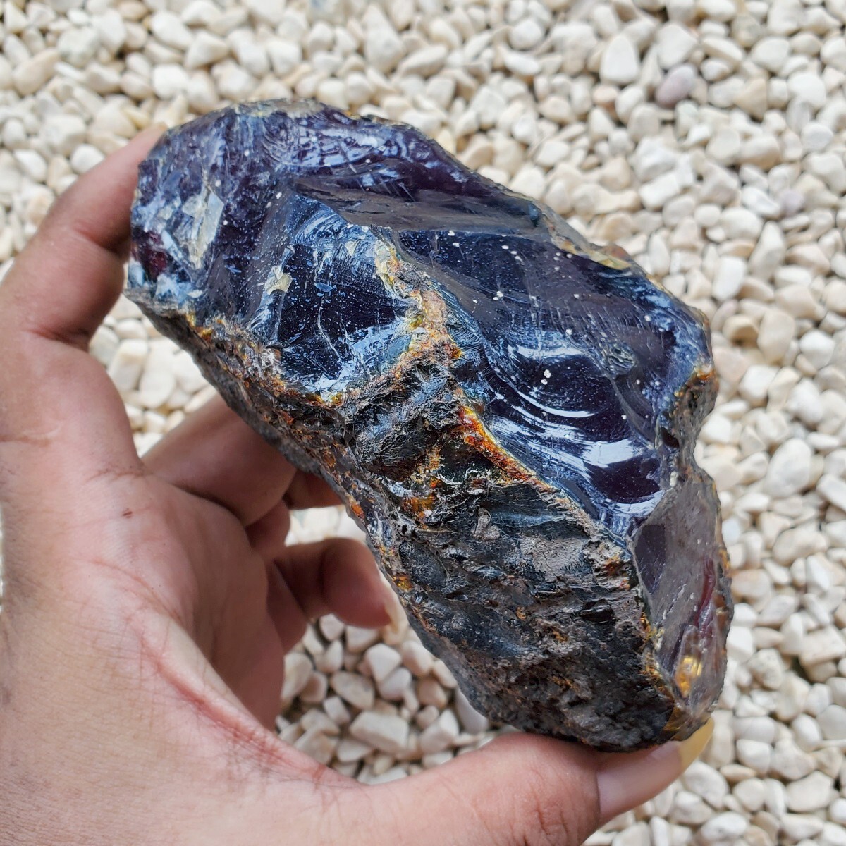 291 Grams Sumatran Blue Amber Rough #64