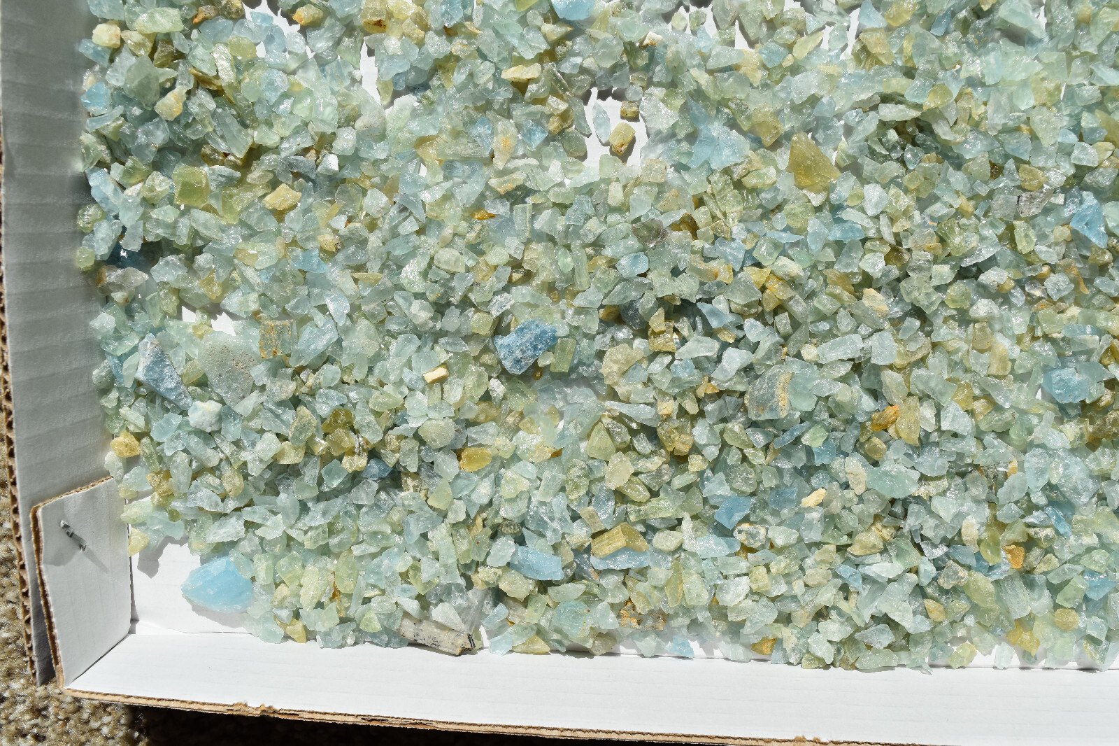 WHOLESALE Aquamarine / Beryl Chips Art Grids Orgonite Africa 700 grams # 5641