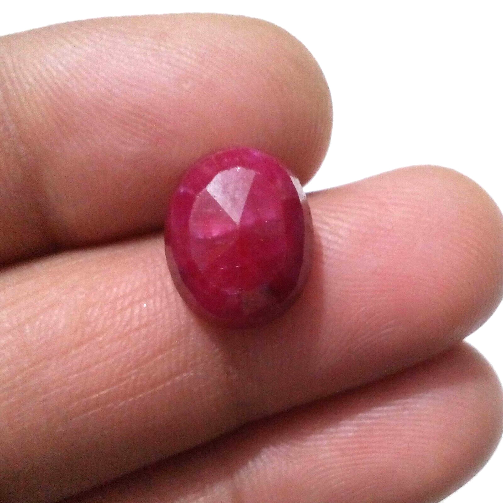 Magnificent Faceted Red Ruby Oval Shape 11 Crt Loose Gemstone Jewelry For Making