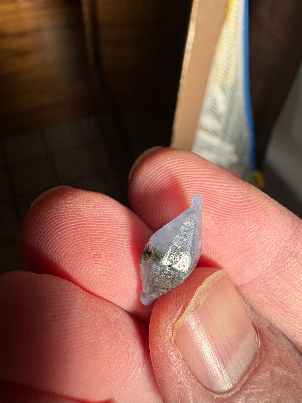 Sapphire,natural light blue crystal, Ratnapura, Sri Lanka(2 grams, 11.42 carats)