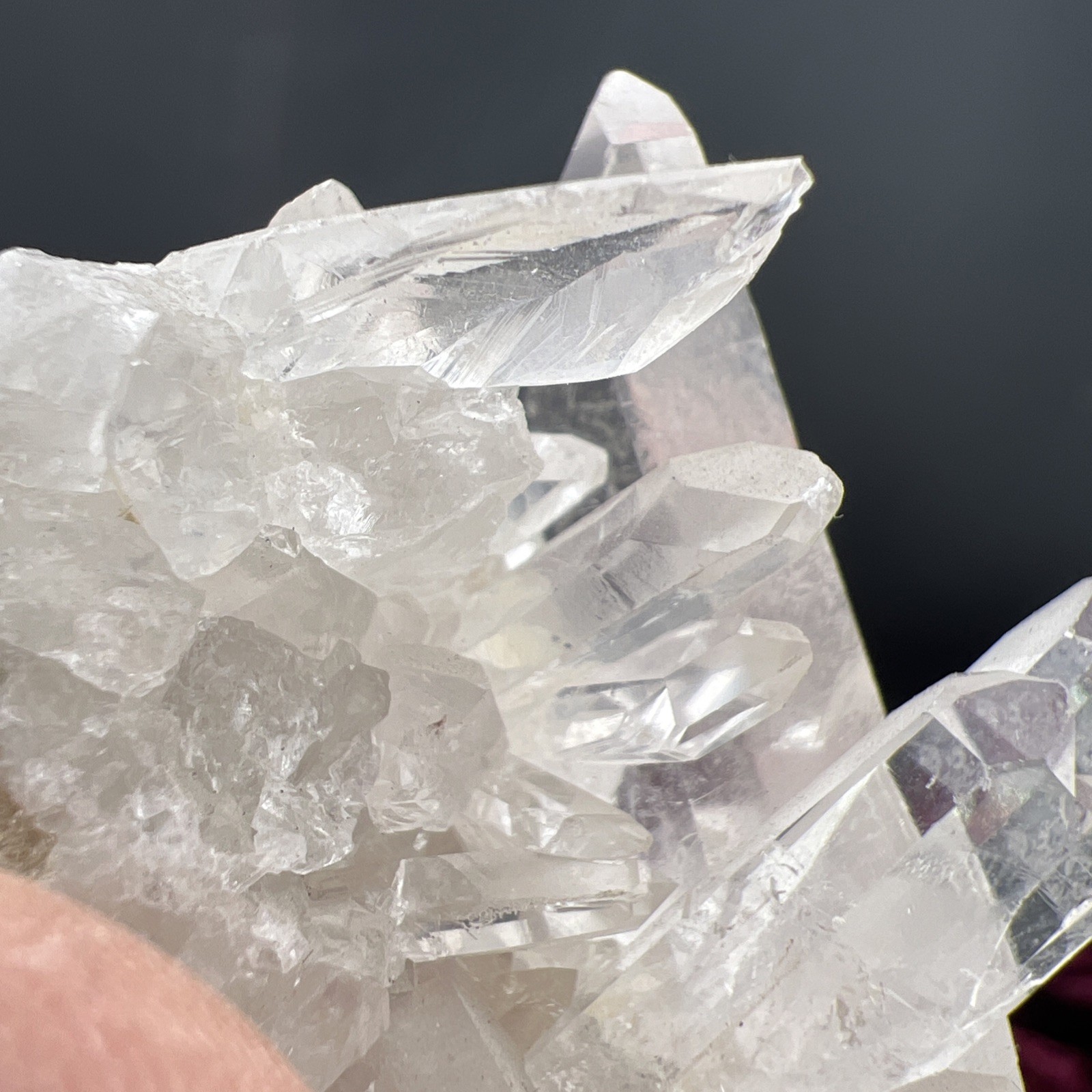 Natural Clear Lemurian Quartz Crystal Cluster Minas Gerais, Brazil 48 grams