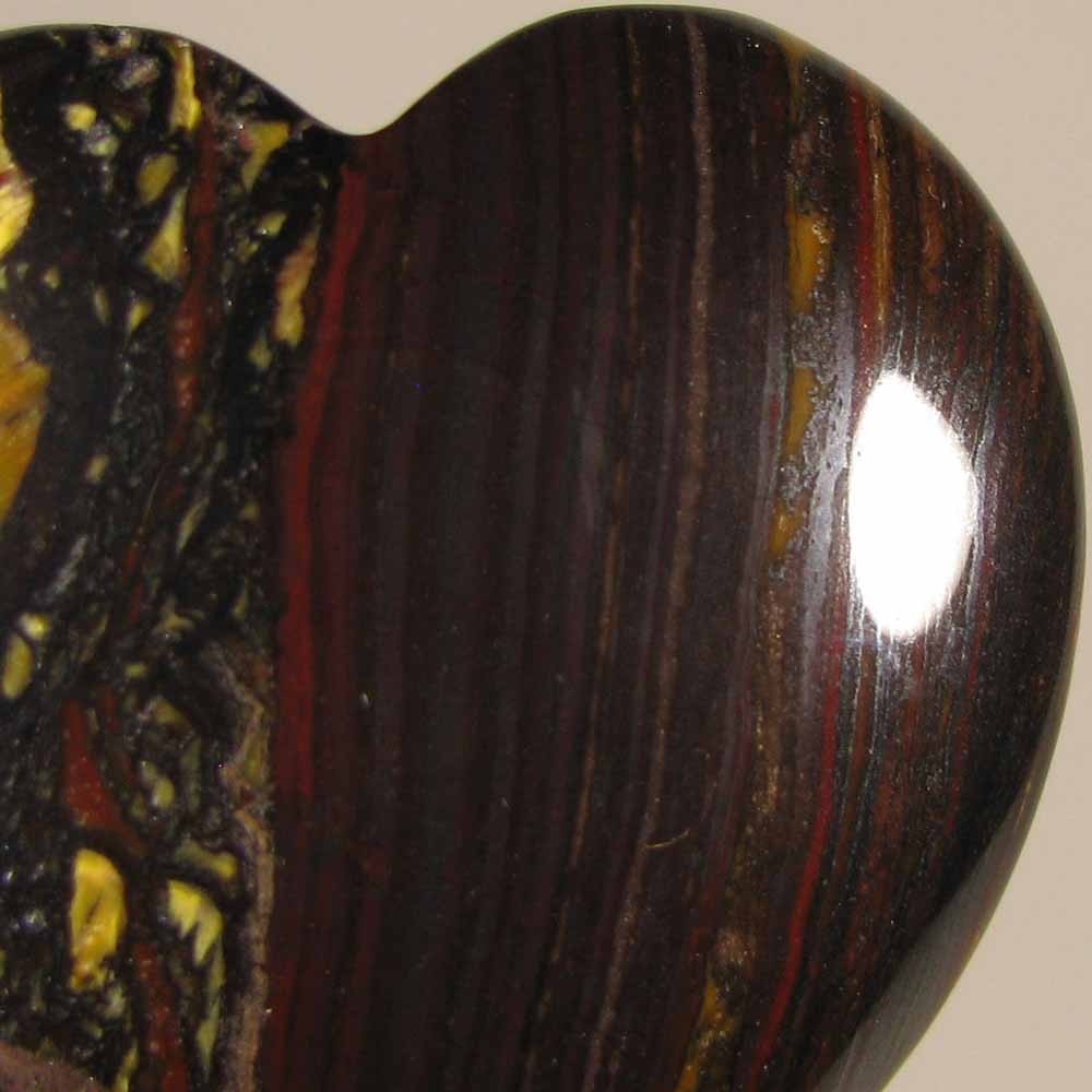 1.8″ RED TIGER IRON Heart Polished Palm Stone – Australia
