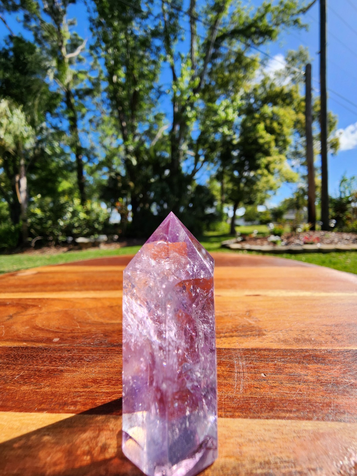 40 grams Amethyst Tower Reiki Healing Point 1-7/8″ tall