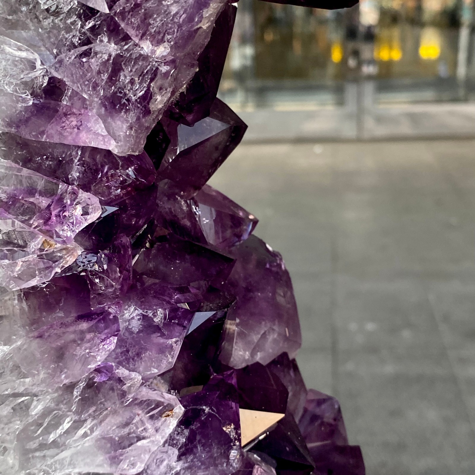 28.74LB Natural amethyst cavity flake quartz crystal mineral specimen