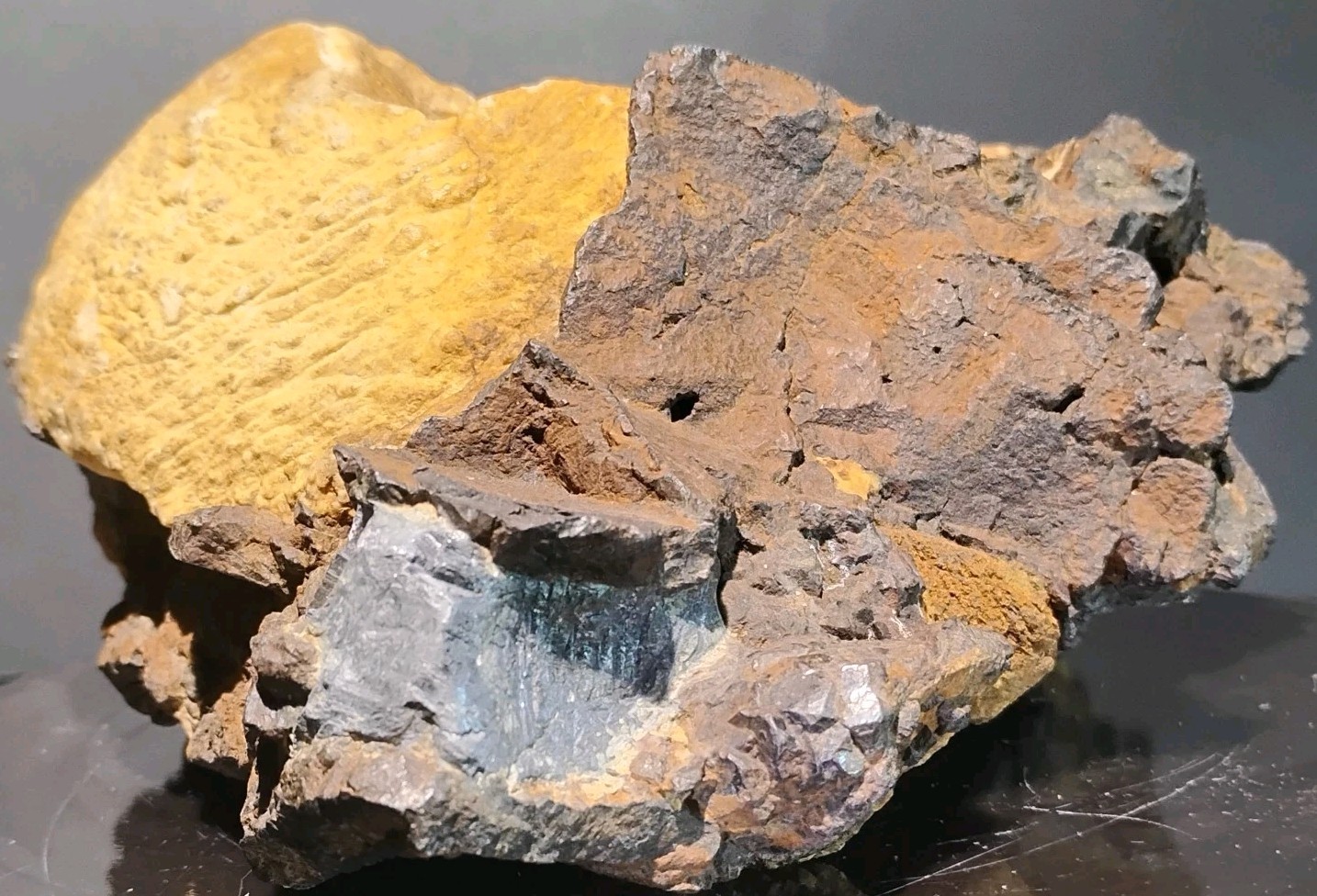 BEAUTIFUL BOXWORK HEMATITE w/ MASSIVE BARITE BALL PYRITE AND GALENA 4lb 12oz