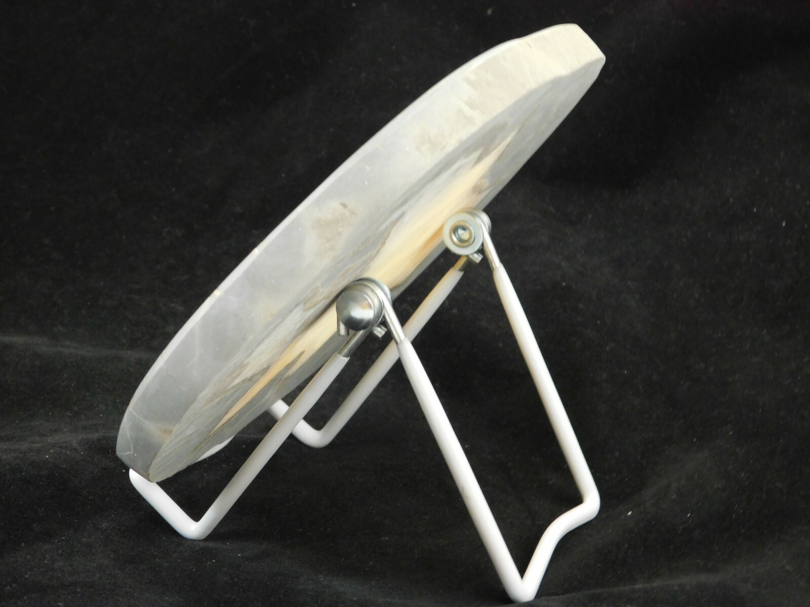 Easel Display Stand SMALL Size Adjustable White Vinyl on Metal