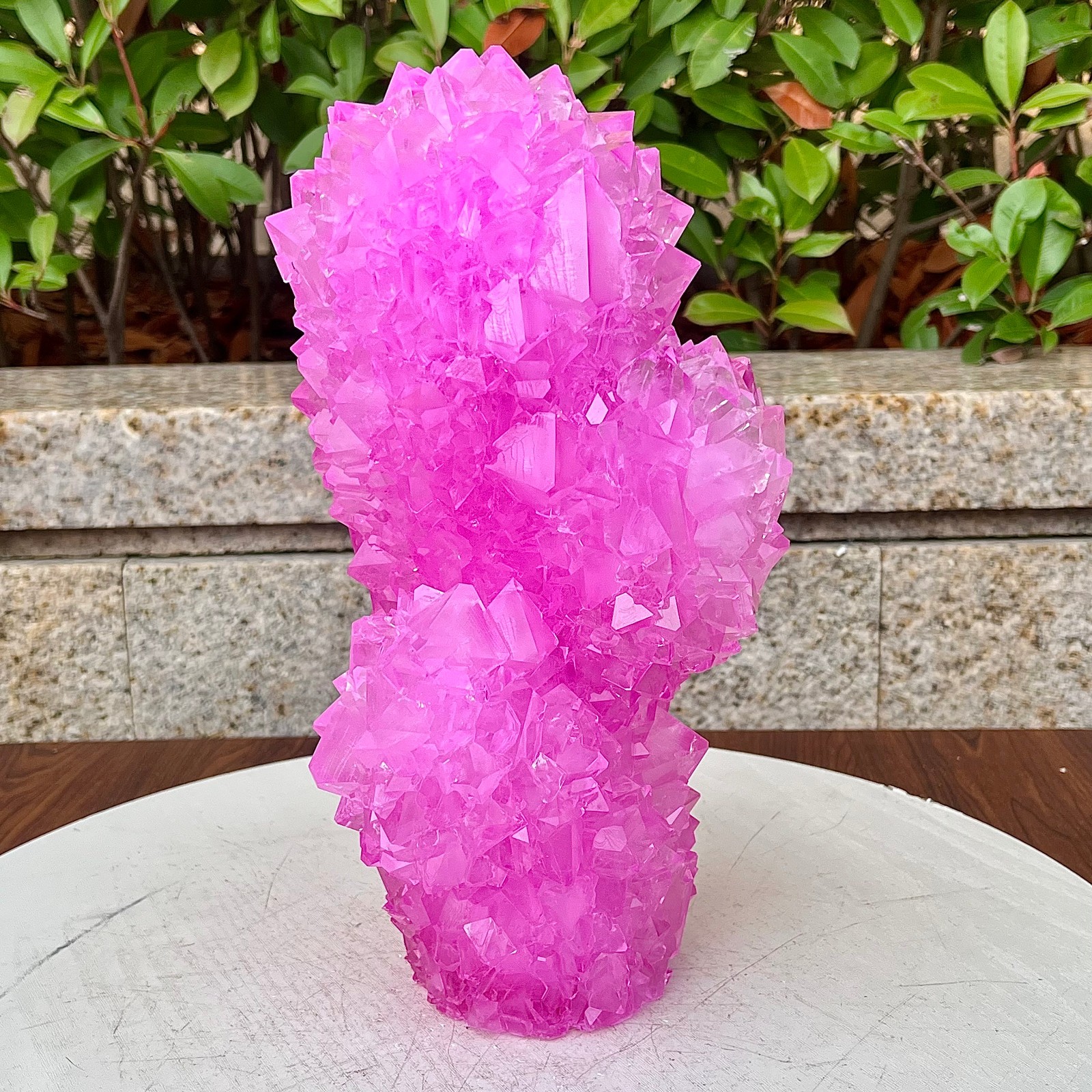6.87LB Restoration of high-quality pink crystal cluster columnar mineral sampl