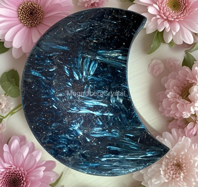 1pc Arfvedsonite Moon Manifestation Stone Quartz Healing Reiki Gift Energy Decor