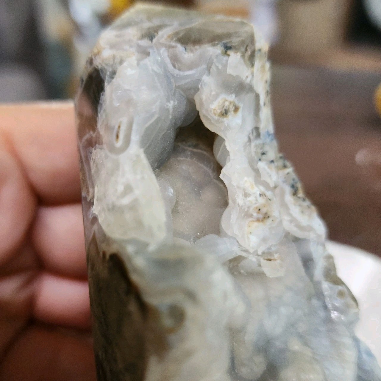 Polished Volcano Agate Tower 3.75″ w UV – USA