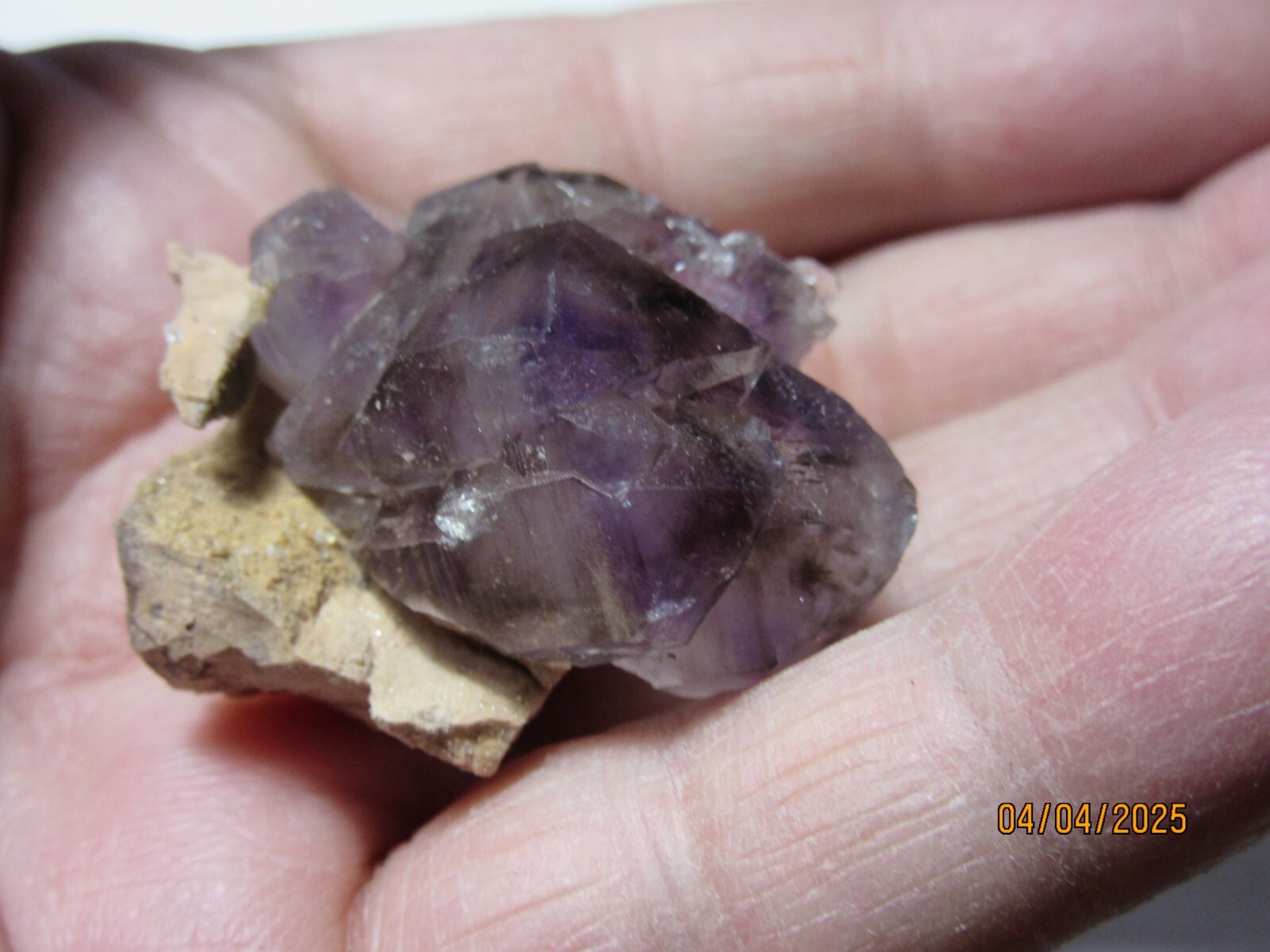 Czechoslovakia Amethyst Quartz 1 5/8″ Cluster on Matrix Collectible CAQCM-7s