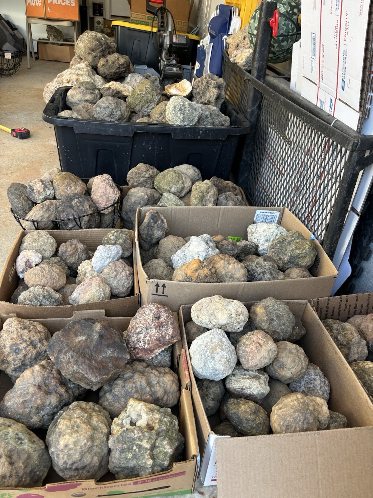15 lbs Unopened Geodes Lot Natural Quartz Crystal Break Your Own Geode/ Lapidary