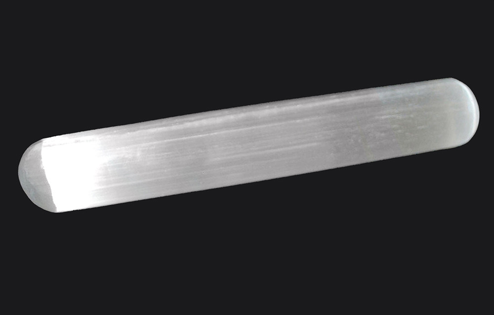 Selenite Crystal Massage Wand LOT 4 Polished Point Round Healing CHARGE Cleanse