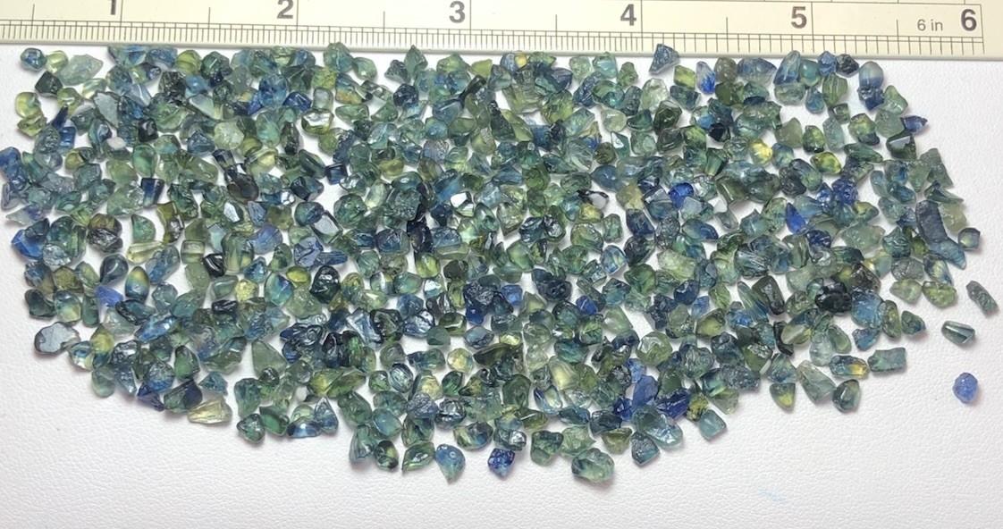 41 Gram /Rough Teal Bicolor Sapphire From Africa Mine, Ready For MM Size Cutting