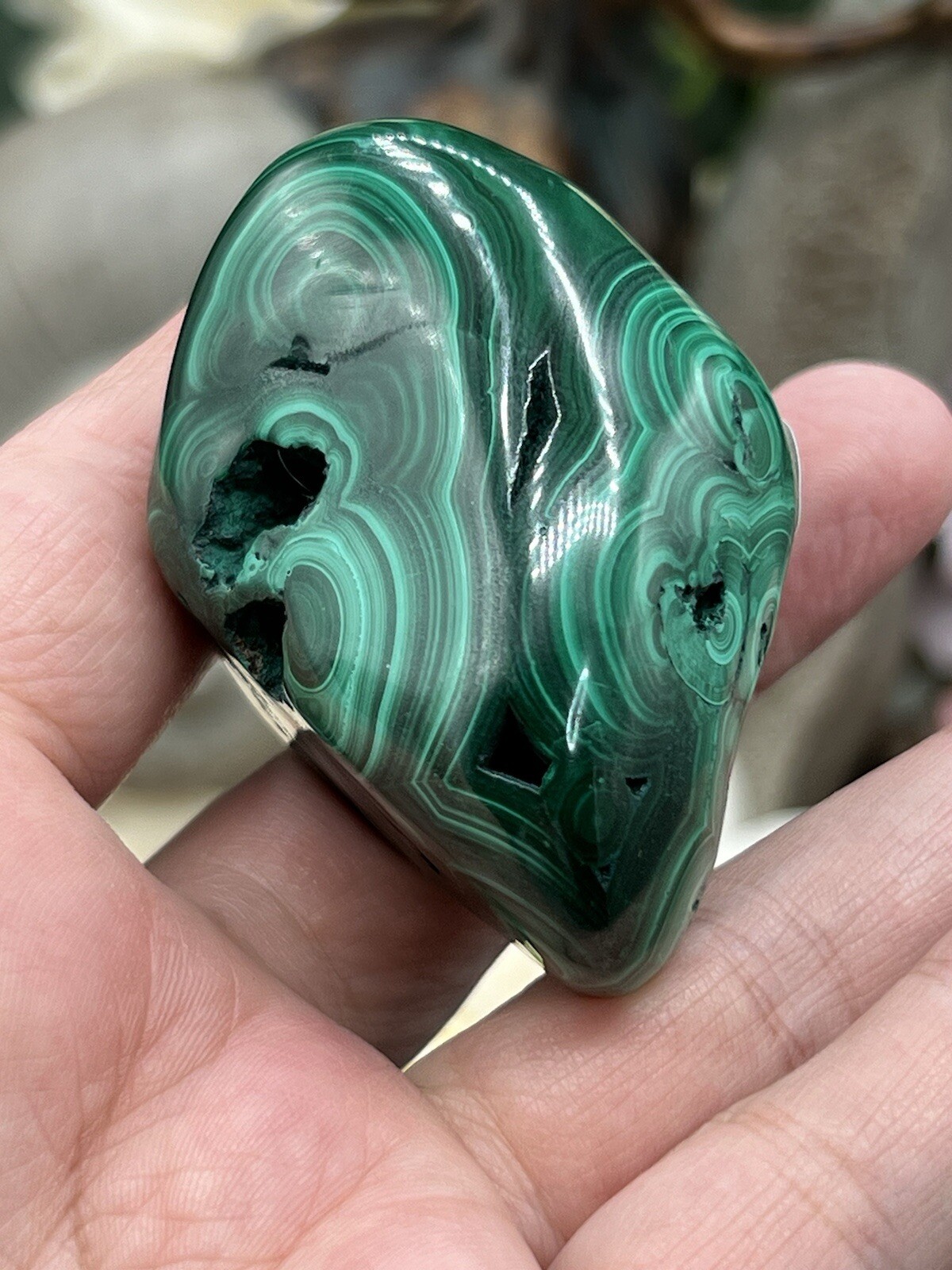 Natural Malachite Chunky Polished Freeforms L@@K Free ship & Gift