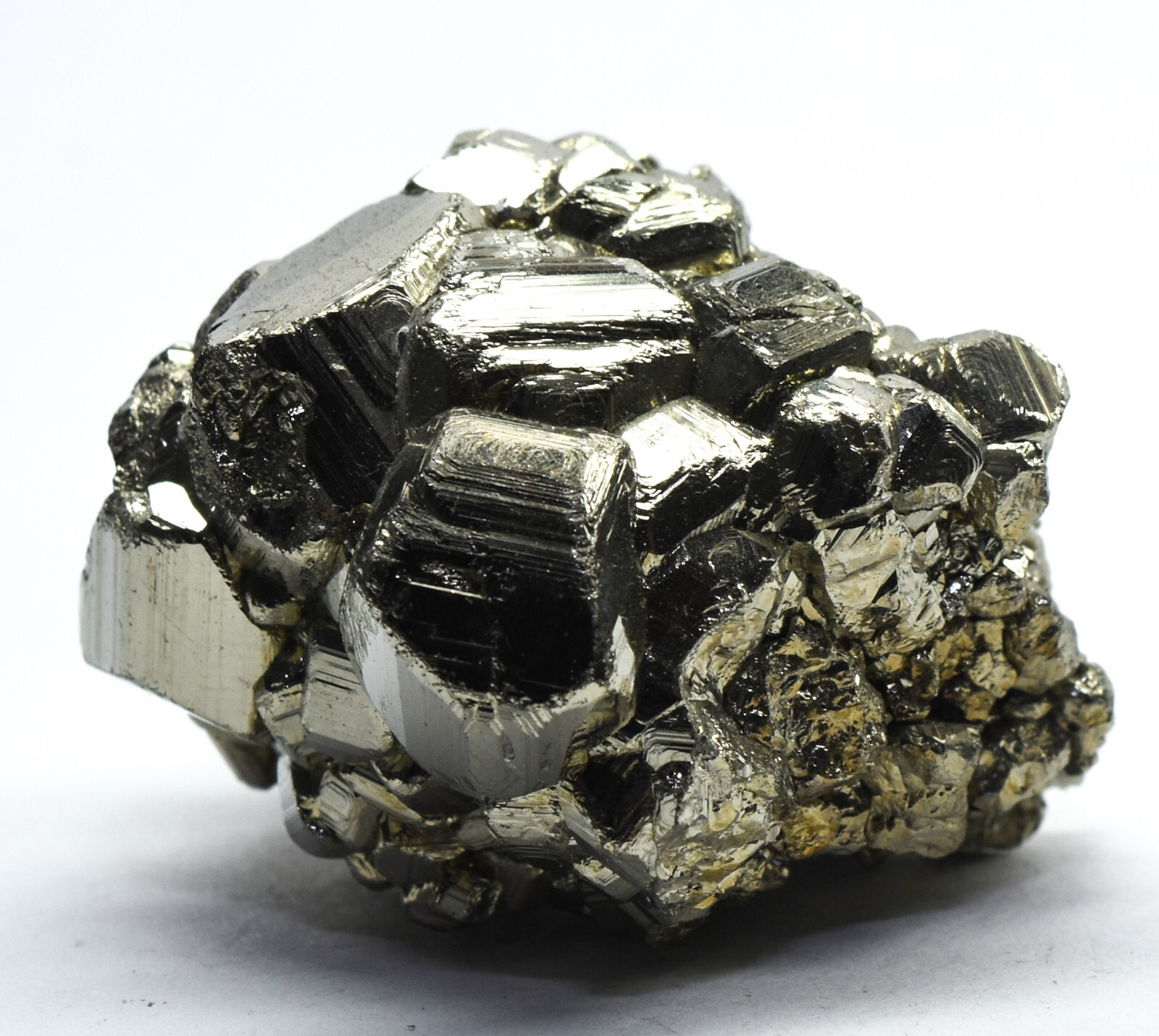 115g 42mm Golden Iron Pyrite Cubes Cluster Rough Natural Gemstone Mineral – Peru