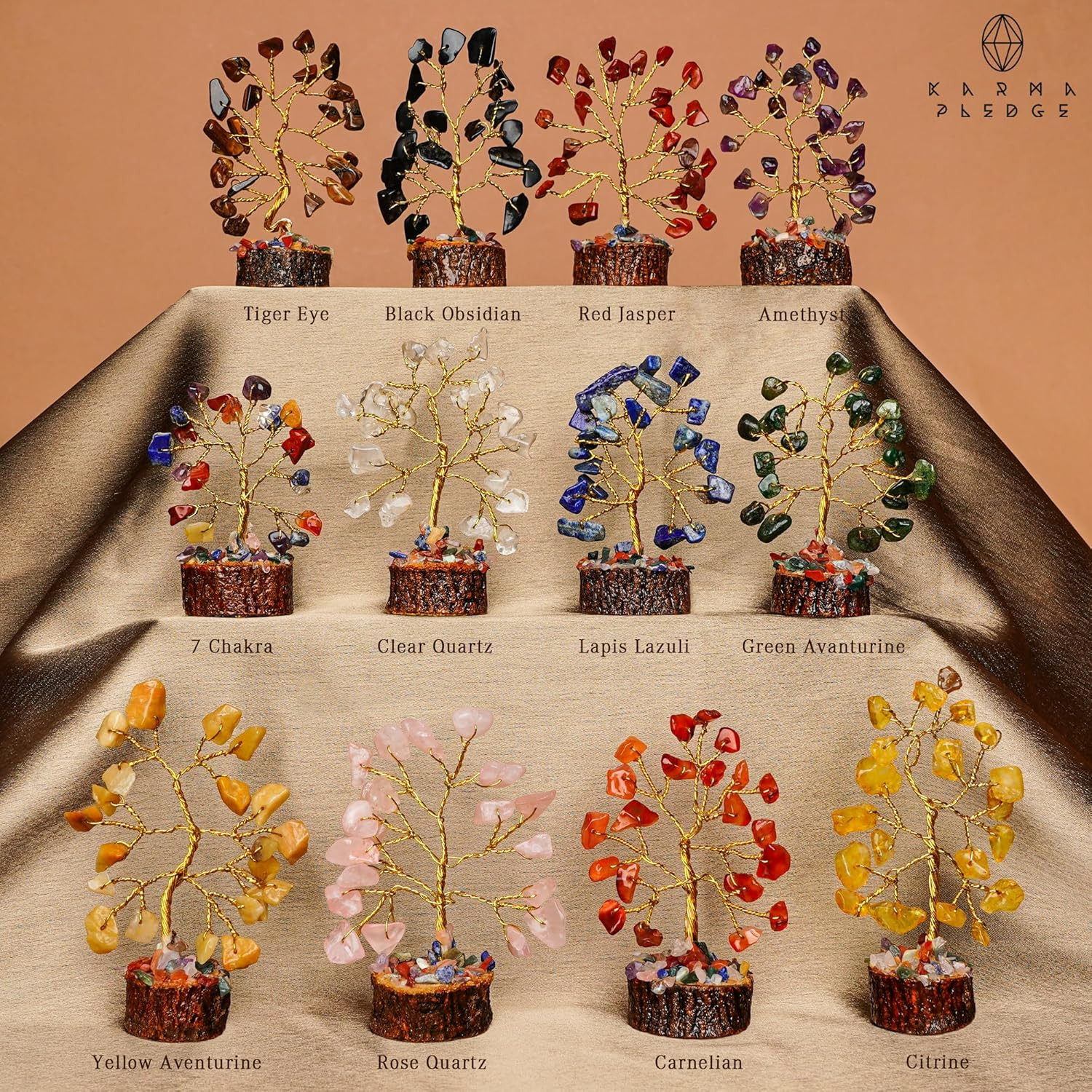 Crystal Tree Set of 12 Unique Birthday Gifts for Women, Sister, Mom, Home Office