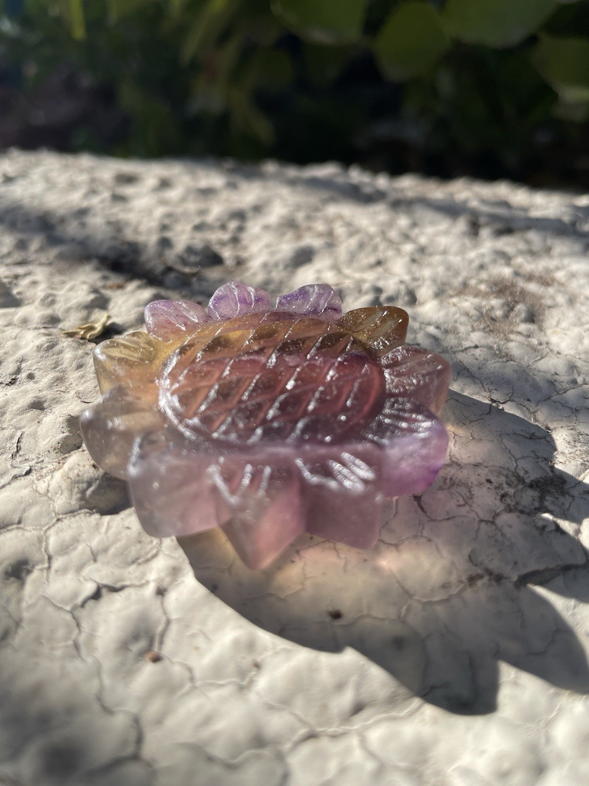 Colorful Fluorite Crystal/Gemstone Sunflower 1 1/2″ 27G