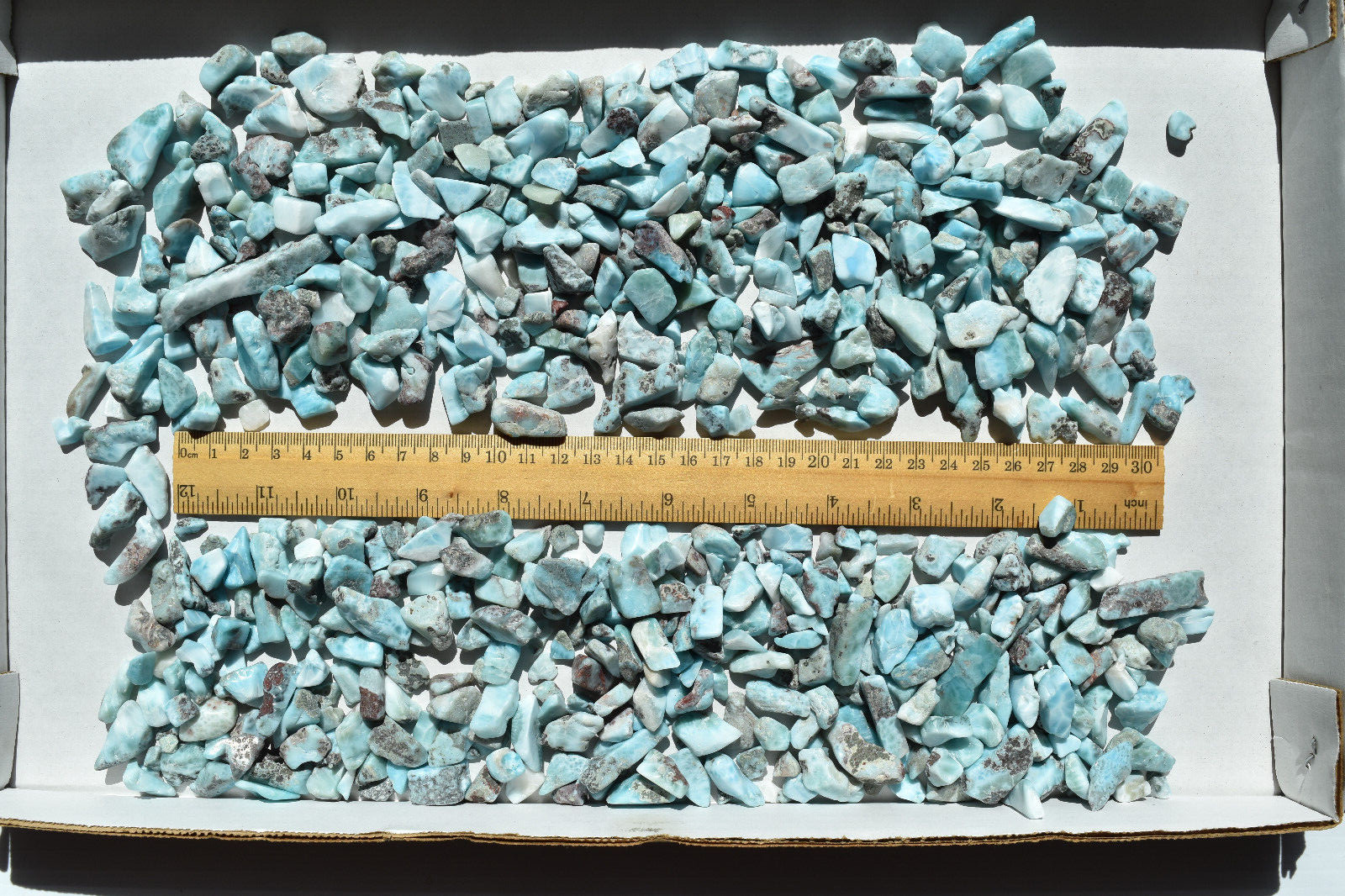 WHOLESALE Larimar Tumbled Stones from Dominican Republic 1 kg # 5535