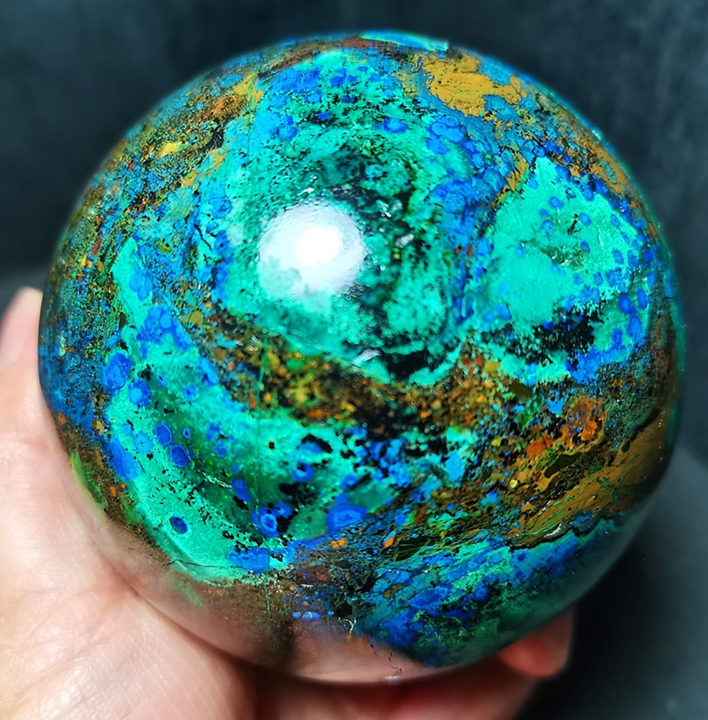 Rare 732.8G Natural Blue Copper Ore Phoenix Stone Agate Symbiotic Healing A49