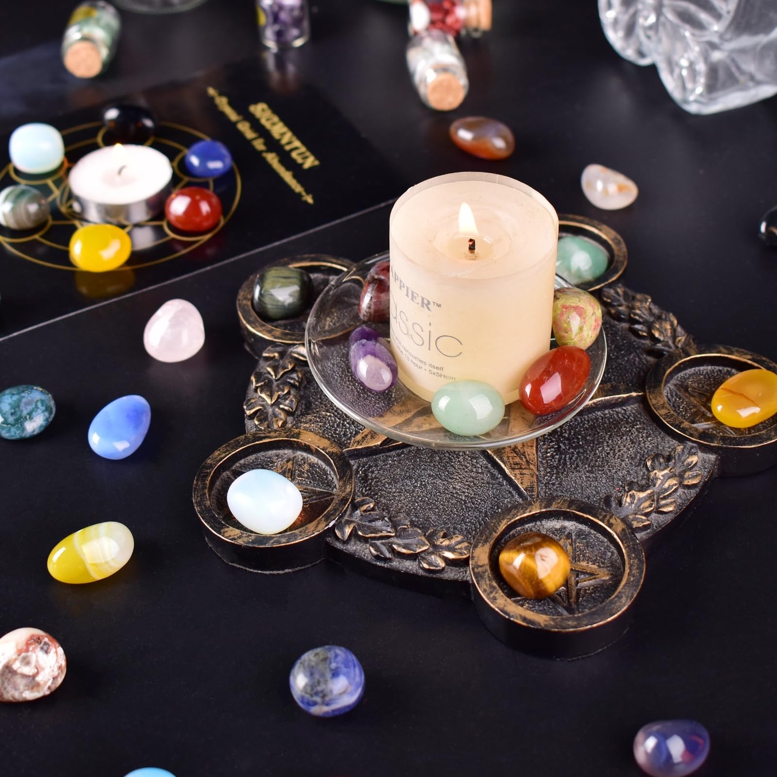 72pcs Healing Crystal Stones Set Tumbled Gemstones Bulk Decor