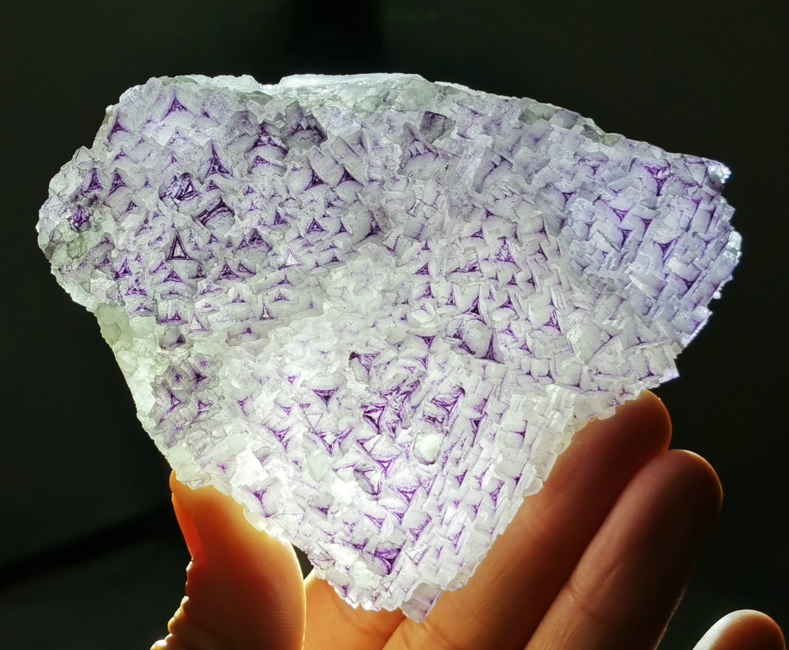 Rare Purple Fluorite Mineral Specimen China
