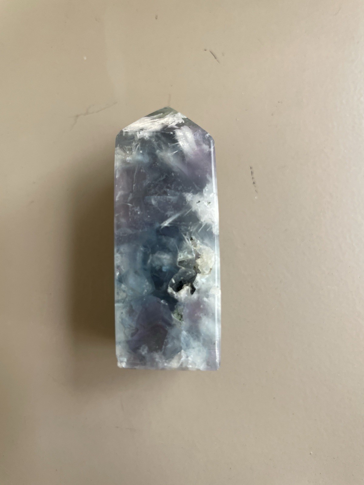Feather Fluorite Crystal/Gemstone Mini Point/Tower 77G 2″ x 1 1/4″